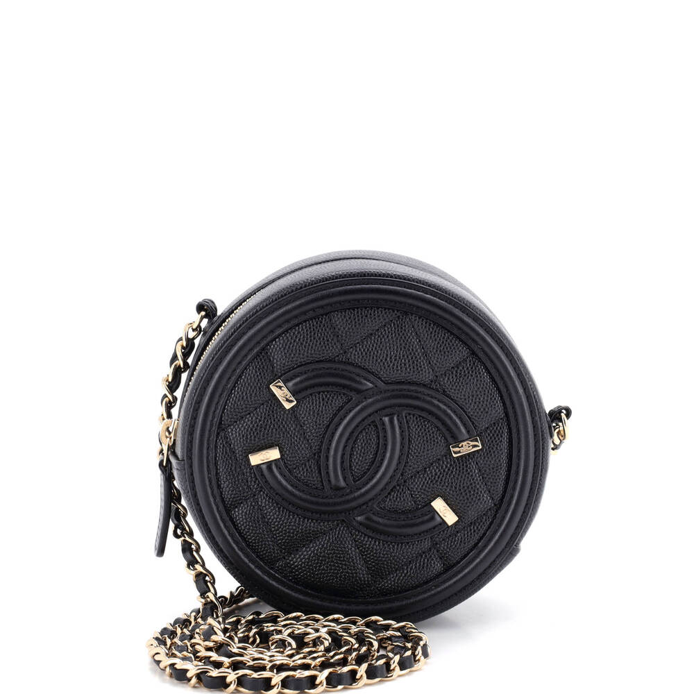 Chanel Filigree Round Clutch With Chain #268054C29B